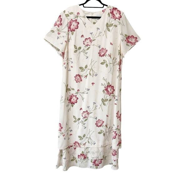 Bedford Fair Vintage Plus Size Floral Layered Maxi Dress 20W Romantic Simple - Picture 1 of 7